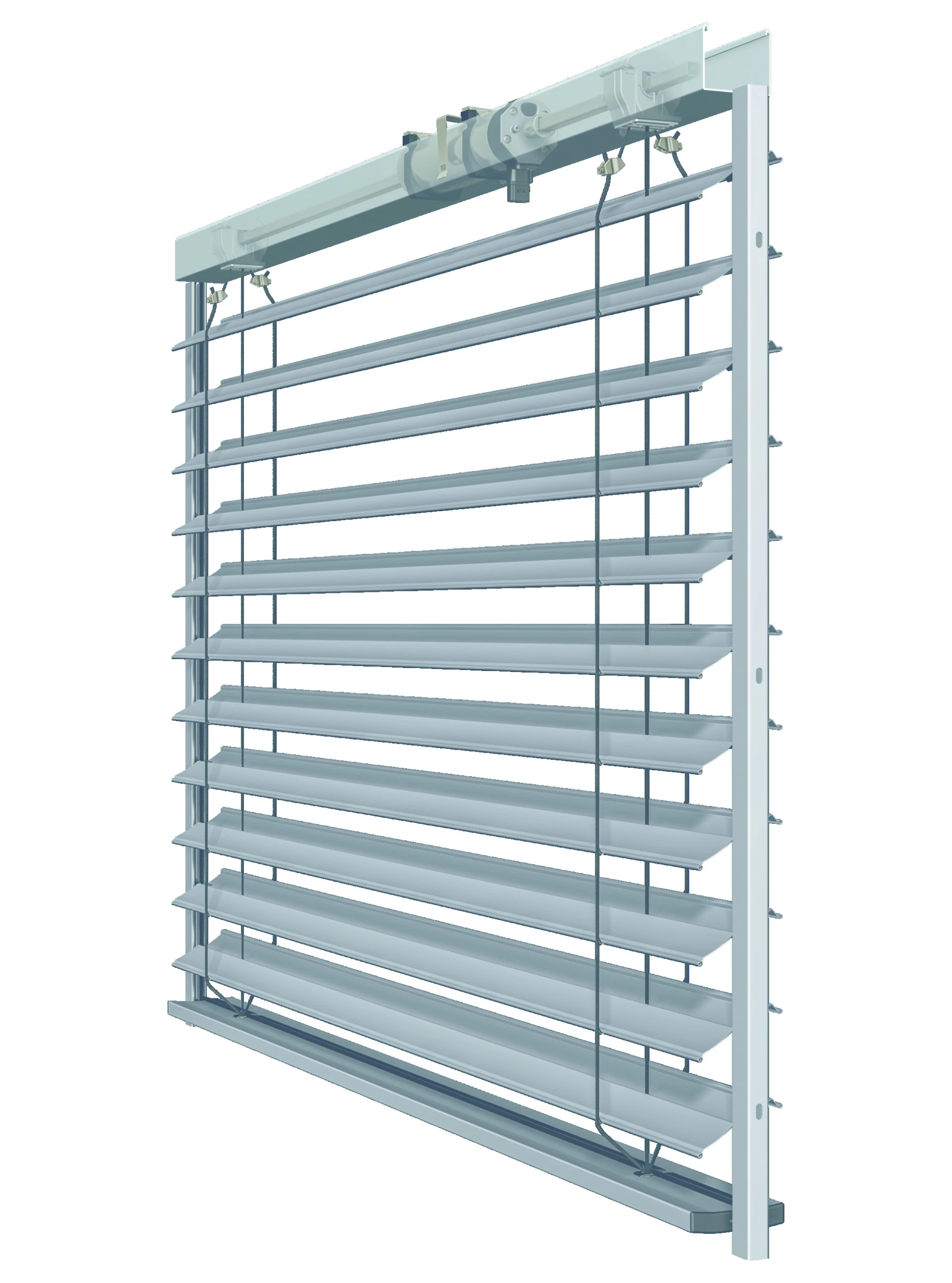 Moderner Lamellenrolladen aus Aluminium mit Motorsteuerung