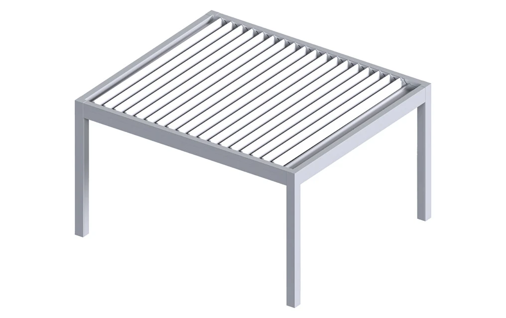 Moderner Tisch mit Lamellen-Design